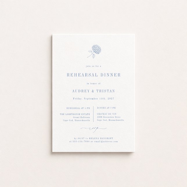 Anúncio HYDRANGEA Wedding Rehearsal Dinner (Criador carregado)