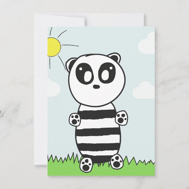 Anúncio Ilustração de Panda Fofo (Verso)