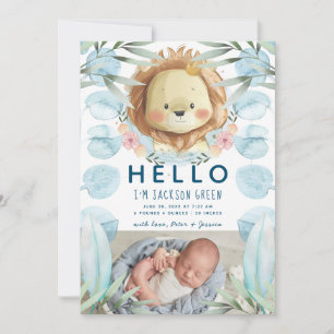 Anúncio Imagem do Príncipe Lion Foto Colagem Nascida