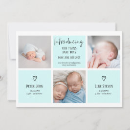 Anúncio Imagem gráfica 3 foto colagem de gêmeos azuis e be