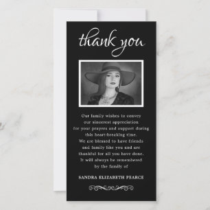 Anúncio Imagem Memorial Elegante   Funeral Obrigado Nota