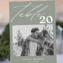 Imagens do Número da Tabela de Casamento Sage Mini