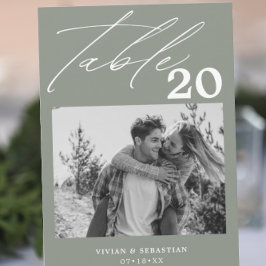 Anúncio Imagens do Número da Tabela de Casamento Sage Mini