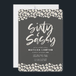 Anúncio Impressão Leopardo 60 e sassy 60 festa de aniversá<br><div class="desc">Leopardo imprime sessenta e sassy 60º convite de aniversário. Parte de uma coleção de impressões digitais de animais.</div>