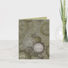 Anúncio Impressão verde de oliveira Steampunk