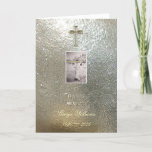 Anúncio In Loving Memory Religious Golden Cross Photo