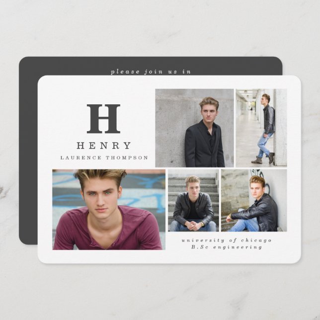 Anúncio inicial do formando multifoto (Frente/Verso)