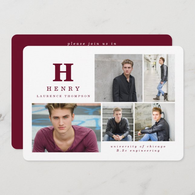 Anúncio inicial do formando multifoto (Frente/Verso)