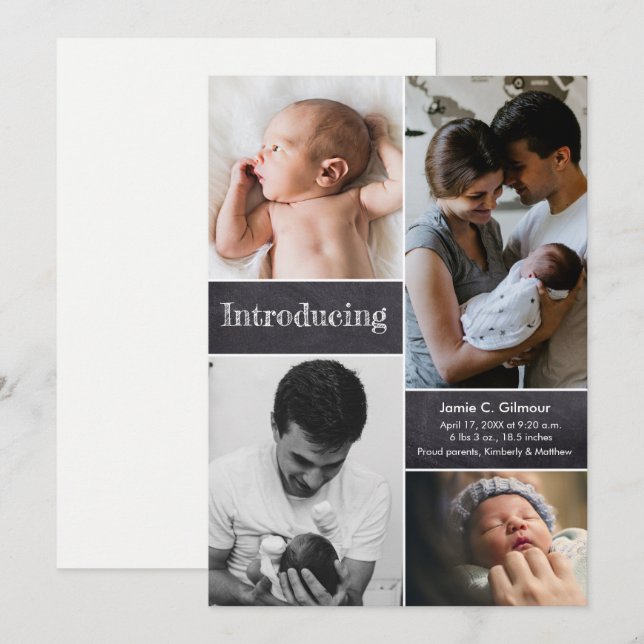 Anúncio Introdução Vertical à Colagem Fotográfica, nascime (Frente/Verso)