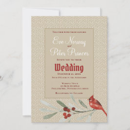 Anúncio Inverno Simples com Casamento Cardeal e Verdes