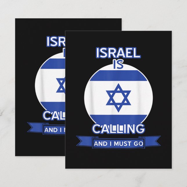 Anúncio Israel Está Chamando E Eu Devo Ir  (Frente/Verso)