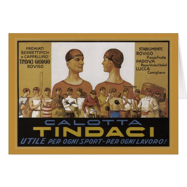 Anúncio italiano do chapéu do vintage (Frente Horizontal)