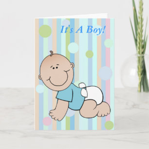 Anúncio Its A Boy Announcement Card