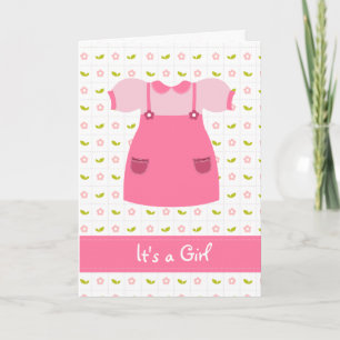 Anúncio It's A Girl Newborn Card