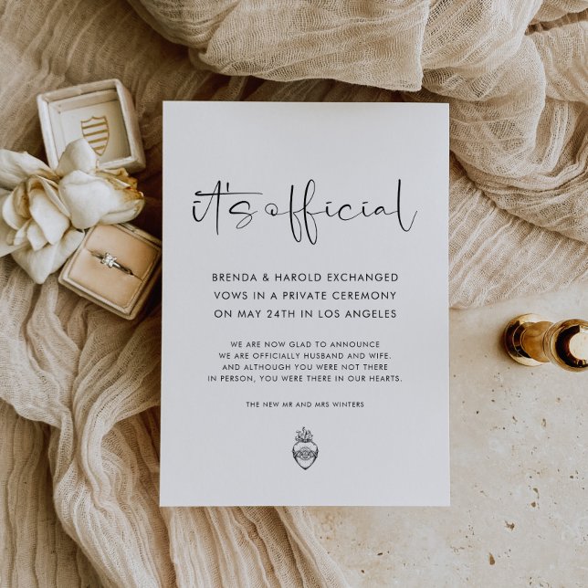 Anúncio It's Official Wedding (Criador carregado)