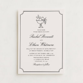 Anúncio Ivory Double Frame Fruit Bowl Wedding Invitation