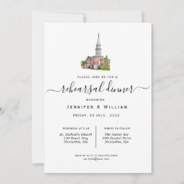 Anúncio Janto de Ensaio de Casamento da Igreja de Watercol