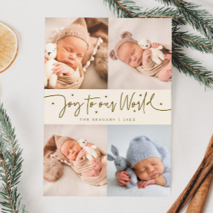 Anúncio Joy To Our World Cream Multi Photo Birth