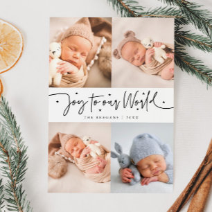 Anúncio Joy To Our World White Multi Photo Birt