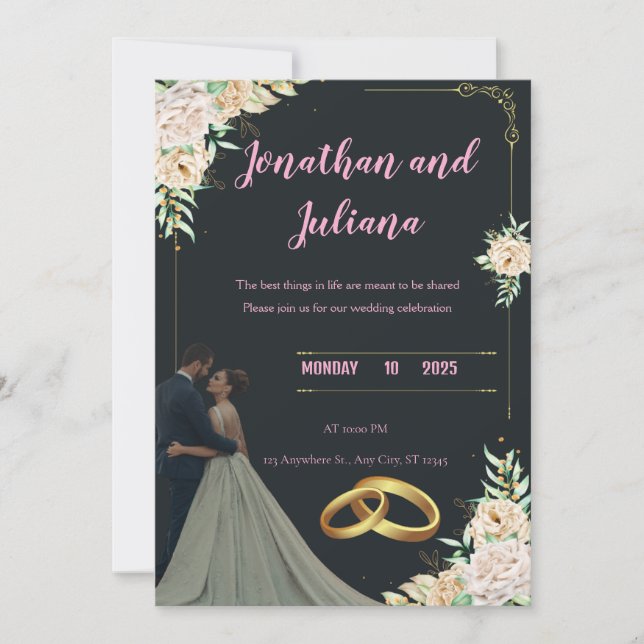 Anúncio Juntos para sempre - O Casamento de Sarah & Ahmed (Frente)