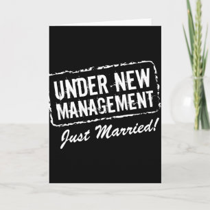 Anúncio Just Married greeting cards Under new management