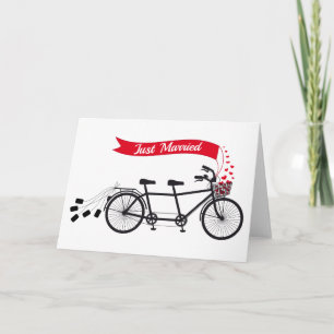 Anúncio Just married, wedding tandem bicycle