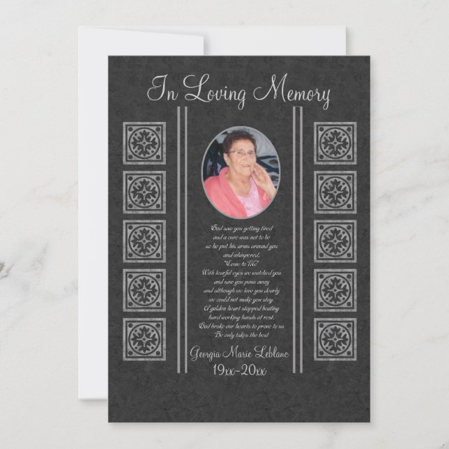 Anúncio Keepsakes Memoriais Personalizados (Frente)