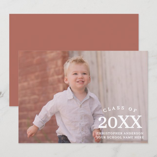 Anúncio Kids Photo Class Year Graduation (Frente/Verso)