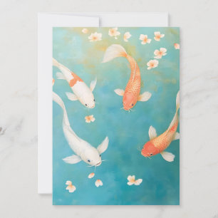 Anúncio Koi Fish Petal Bloch Watercolor