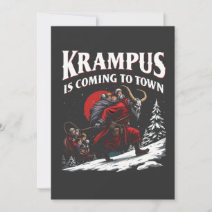 Anúncio Krampus está vindo para a cidade de Krampus Natal