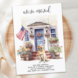 Anúncio Labrador Retriever Yellow Dog Patriotic Pet Moving