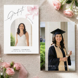 Anúncio Laço Rosa Elegante 2 Fotos Graduação