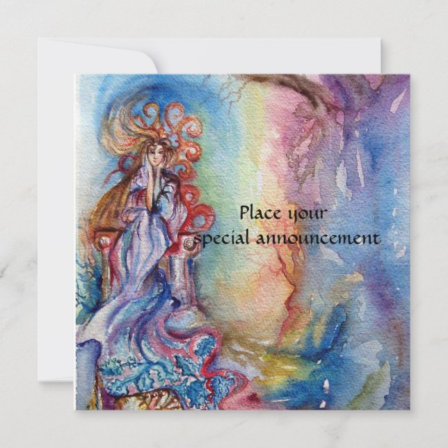 Anúncio LADY OF LAKE vibrante, azul-claro, cor-de-rosa púr (Frente)