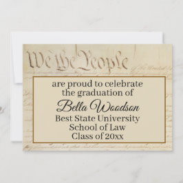 Anúncio Law School Paralegal Graduation Invitation Party