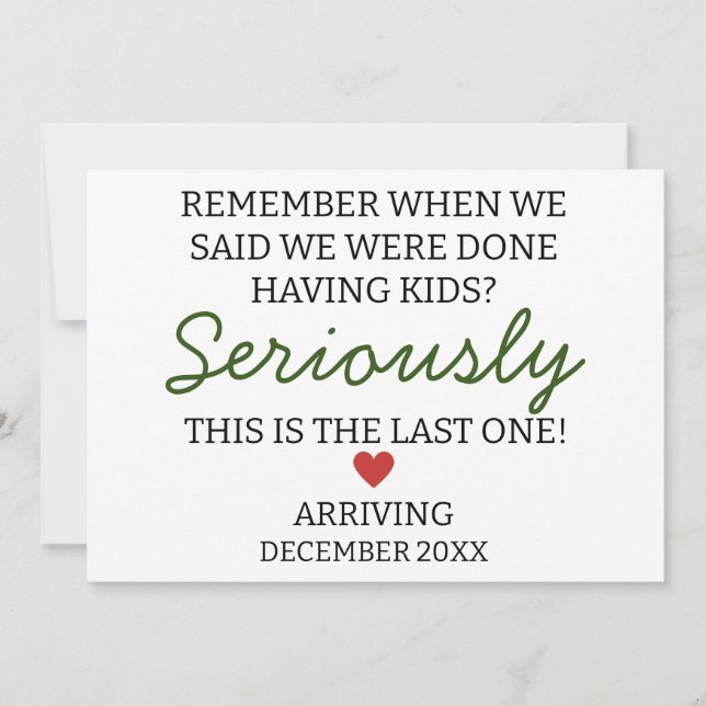 Anúncio Lembre-se quando dissemos que terminamos de gravid (Frente)