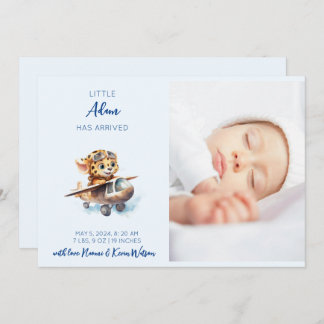 Anúncio Leopardo-do-cartoon azul-bebê | Garoto Nascido