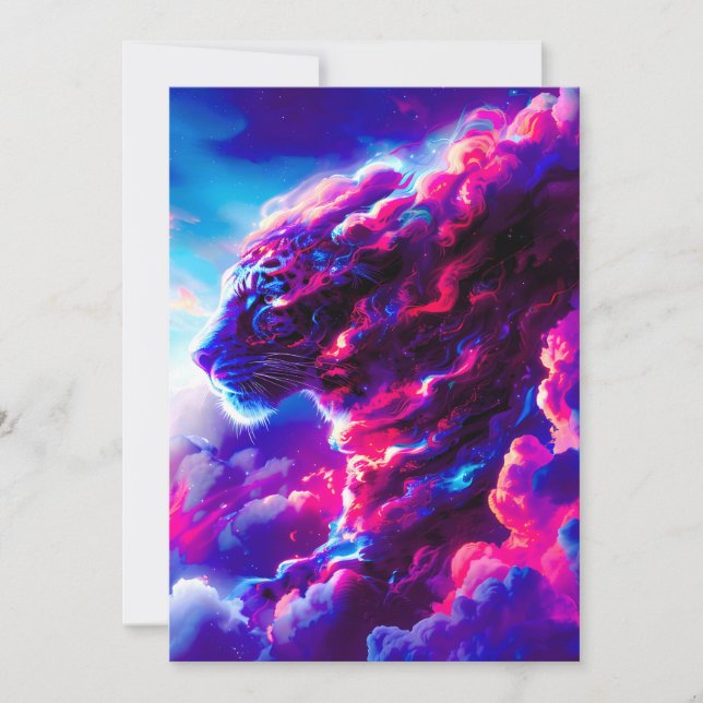 Anúncio Leopardo Neon Cósmico Futurista (Frente)