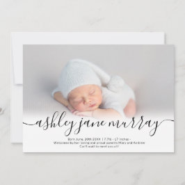 Anúncio Letra cardíaca fotográfica neutra negra nascença