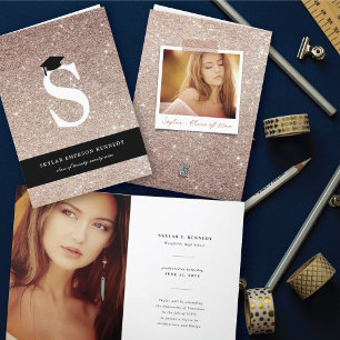 Anúncio Letra S de Monograma Moderno com Brilho de Cobre F