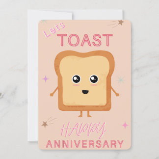 Anúncio Lets Toast neutral Happy Anniversary greeting card