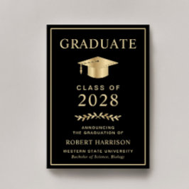 Anúncio Licenciatura Dourada para Faculdade Elegante