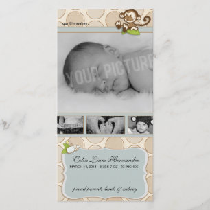 Anúncio Lil Monkey New Baby Birth Announces