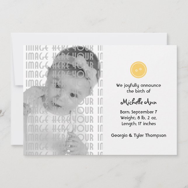 Anúncio Lindo como um botão (amarelo) (Frente)