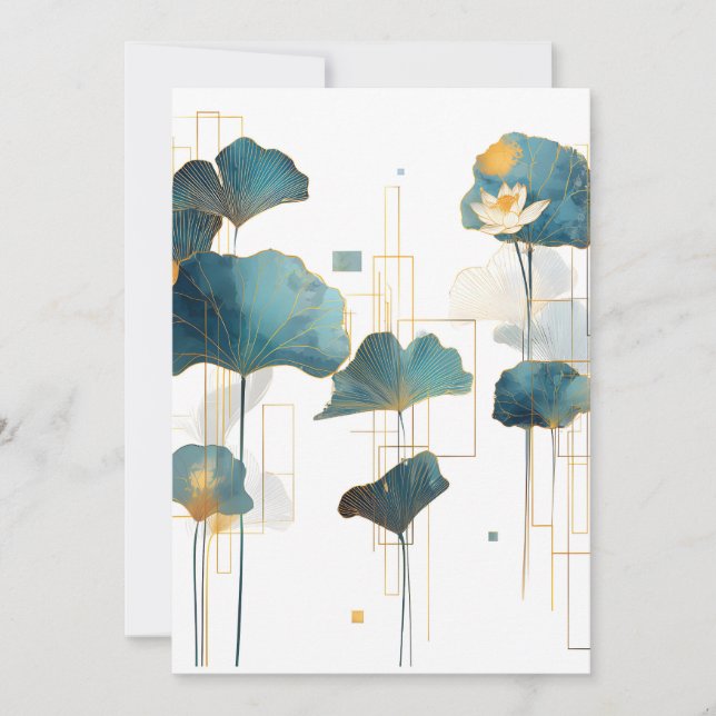 Anúncio Linha Minimalista Ginkgo Lotus Zen (Frente)