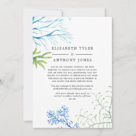 Anúncio Lista de Convidados de Casamento com Algas Marinha