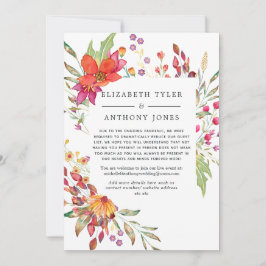 Anúncio Lista de Convidados de Casamento de Flor Selvagem 