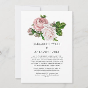 Anúncio Lista de Convidados de Casamento Floral Beige Vint