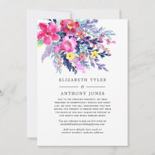 Anúncio Lista de Convidados de Casamento Floral Colorida W