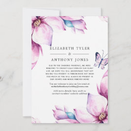 Anúncio Lista de Convidados de Casamento Floral de Magnóli