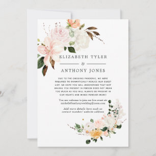 Anúncio Lista de Convidados de Casamento Pastel Blush e Vi